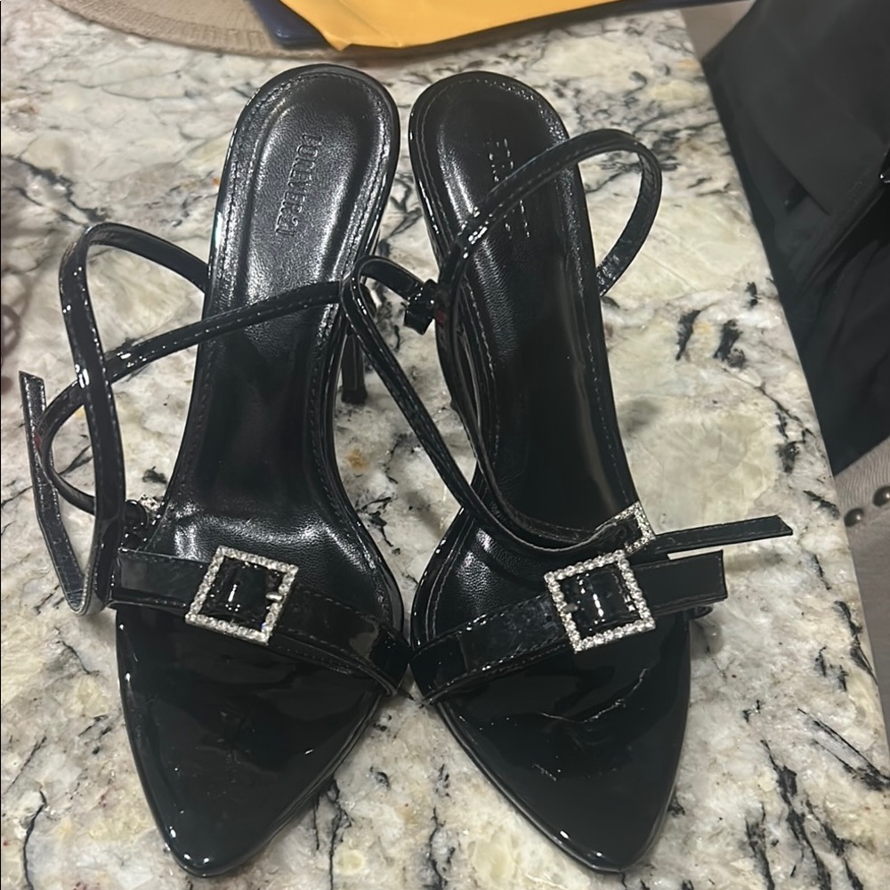 Forever 21 Black Heels with Glossy Finish